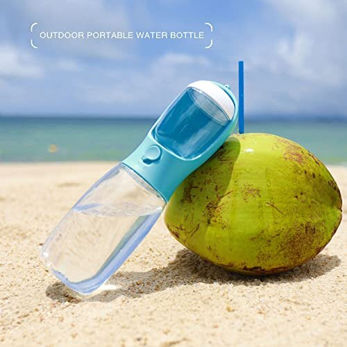 Dog water bottle,Portable pet water bottle with Drinking and Feeding Function,Outdoor portable water bottle for cat,Rabbit,Puppy and other Animals