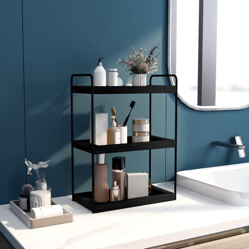 Dorhors 3 Tier Bathroom Counter Organizer Countertop Bathroom Organizer and Storage Shelf Bathroom Counter Tray and Vanity Organizer Makeup