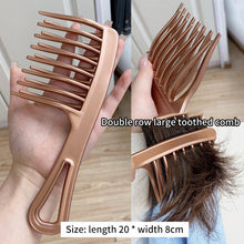 Double Rows Of Wide Tooth Comb Long Hair Curly Hair Fluffy Styling Tool Special Hair Comb Anti-static Hairbrush