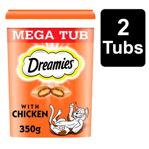 DREAMIES Cat Treats With Chicken 2x350g MegaTub