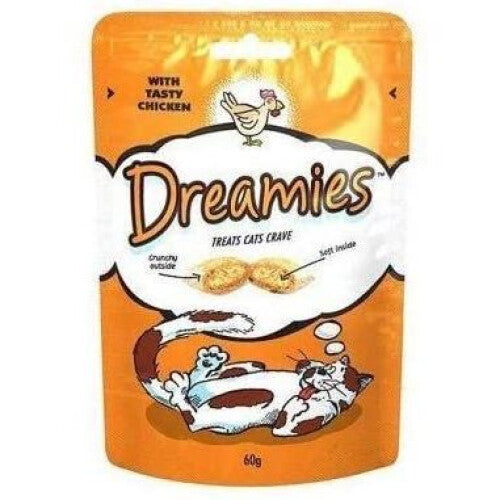 Dreamies Chicken Cat Treats - 60Gm - Pack of 8