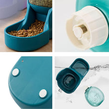 Dry Food And Water Dispenser, Water And Food Dispenser For Dogs And Cats, Plastic,Pet Bowl Water Feeder