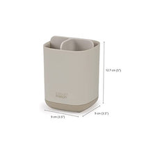 Easy-Store - Toothbrush Holder Caddy Bathroom Storage, Compact- Matt Finish, Ecru