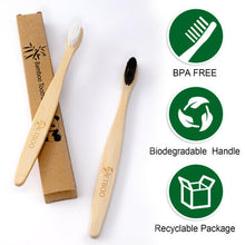 ECOETBOO Bamboo Toothbrushes Medium Bristles for Adult  10 Pack Family Bulk Toothbrushes Set Natural Organic Wooden Tooth Brush Charcoal Woo