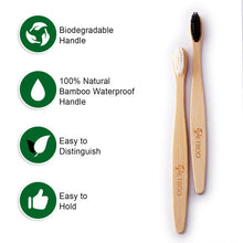 ECOETBOO Bamboo Toothbrushes Medium Bristles for Adult  10 Pack Family Bulk Toothbrushes Set Natural Organic Wooden Tooth Brush Charcoal Woo