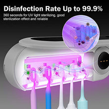 Electric LED UV Toothbrush Holder Sterilizer Wall Mounted 5 Brush Holder Digital Display USB Rechargeable