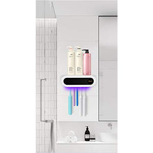 Electric LED UV Toothbrush Holder Sterilizer Wall Mounted 5 Brush Holder Digital Display USB Rechargeable