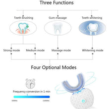 Electric Toothbrush,Automatic Toothbrush,U-Shape Sonic Toothbrush Teeth Whitening Kit,white