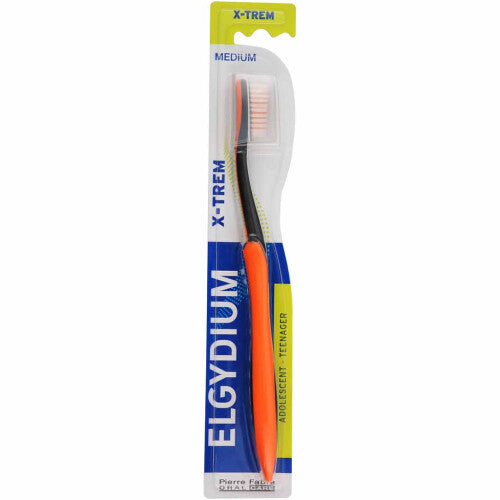 Elgydium Xtrem Medium Toothbrush, Gentle On Teeth And Gums, Medium Bristles, Ergonomic Handle