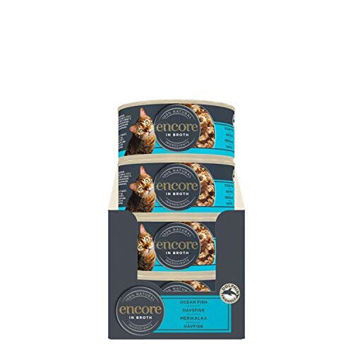 Encore 100% Natural Cat Food Tin 1x(16x70g) Ocean Fish, Pack of 16