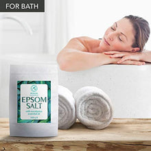 Epsom Bath Salt Eucalyptus 1kg with Eucalyptus Essential Oil - 100% Pure Epsom Salts - Magnesium Sulphate Crystals & Eucalyptus - Skin Care -