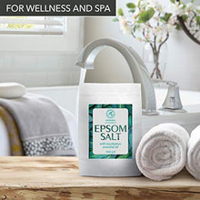 Epsom Bath Salt Eucalyptus 1kg with Eucalyptus Essential Oil - 100% Pure Epsom Salts - Magnesium Sulphate Crystals & Eucalyptus - Skin Care -