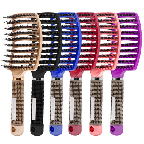 (F) Hair Comb Detangling Brush Bristle Nylon Women Wet Massage Comb