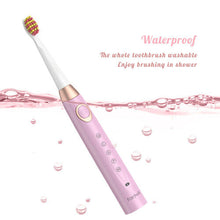 Fairywill 5 Modes Electric Toothbrush FW-508 4 Brush Heads Pink Timer