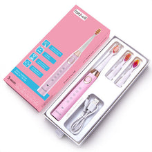 Fairywill 5 Modes Electric Toothbrush FW-508 4 Brush Heads Pink Timer