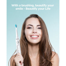 Fairywill Electric Toothbrush Rechargeable White 5 Modes 4 Brush Heads