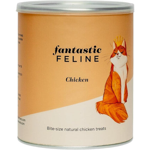 Fantastic Feline Natural Cat Food Treats Pure Freeze Dried Chicken Meat Pieces Indoor Outdoor Cat Crunchy and Healthy Snacks in Bite Size Pieces 160gr