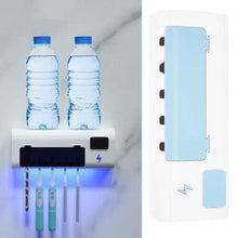 Fdit Ultraviolet Toothbrush Cleaner Blue and White Toothbrush Box UV Cleaning Toothbrush Holder