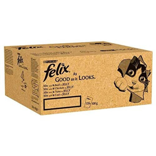 Felix As Good As It Looks Adult Cat Food Mixed In Jelly 120 Pouches