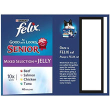 FELIX As Good As it Looks Senior 7+ Mixed in Jelly Wet Cat Food 40x100g