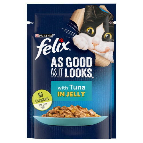 Felix As Good As It Looks with Tuna in Jelly 100g (Pack of 20)