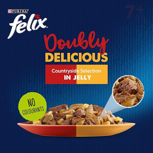 Felix Doubly Delicious Meat Cat Food 120x100g