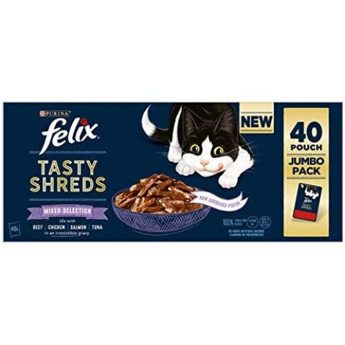 FELIX TASTY SHREDS Mixed Selection in Gravy