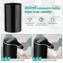 Foam Soap Dispenser Automatic - Touchless Soap Dispenser USB Rechargeable Electric Soap Dispenser 450ML Black