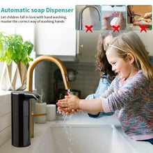 Foam Soap Dispenser Automatic - Touchless Soap Dispenser USB Rechargeable Electric Soap Dispenser 450ML Black