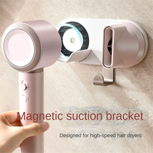 For Hair Dryer Storage Rack Free Punching Wall Holder White