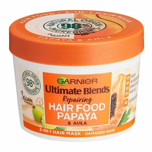 Garnier Ultimate Blends Repairing Hair Food Papaya & Amla 3-in-1 Hair Mask - 390ml