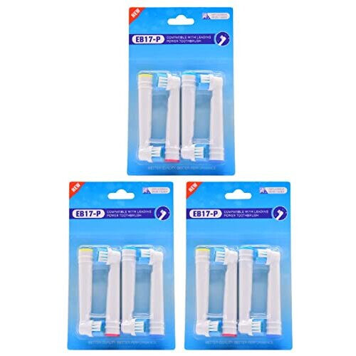 Generic Oral-B Compatible Toothbrush Replacement Heads, Pack of 3, 12-Piece