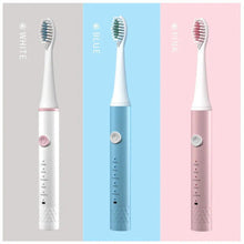 (Girl Pink Body  4 Bruch Head) Jianpai Adult Blue Pink Sonic Electric Toothbrush