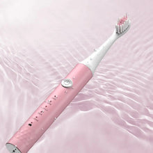 (Girl Pink Body  4 Bruch Head) Jianpai Adult Blue Pink Sonic Electric Toothbrush