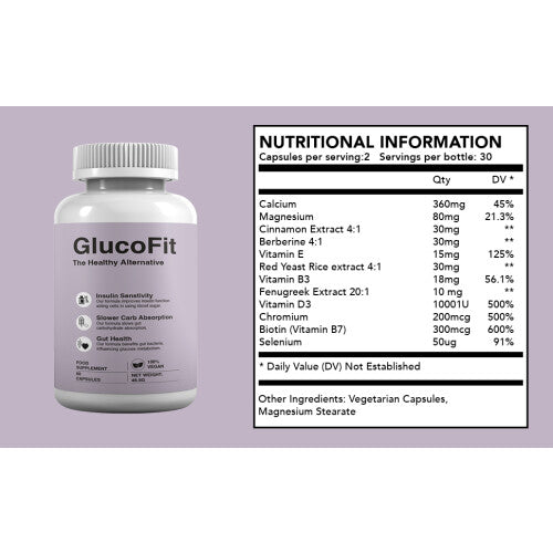 Glucofit, The Healthy Alternative , 60 Capsules