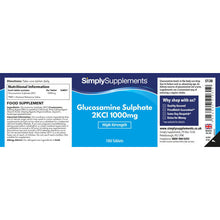 Glucosamine Sulphate 2KCl 1000mg | 360 Tablets = Up to 1 Year Supply | Manufactured in The UK