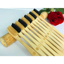 Goaycer Bamboo Toothbrush Medium Bristle  10Pcs Biodegradable Bulk Woo