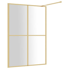 (gold, 140 x 195 cm) vidaXL Walk-in Shower Wall with ESG Glass Bathroom Screen Shower Partition