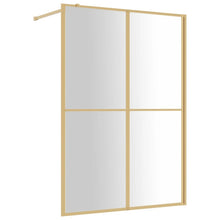 (gold, 140 x 195 cm) vidaXL Walk-in Shower Wall with ESG Glass Bathroom Screen Shower Partition