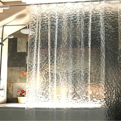 Gosear 3D Shower Curtain PEVA Bathtub Waterproof with Hooks 180x180cm