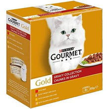 Gourmet Gold Chunks in Gravy Cat Food, Beef, 8 x 85g