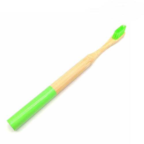 (Grass Green - Pack of 8) Youngshion Naturable Biodegradable Charcoal Bamboo Toothbrushes Eco-Friendly Tongue Cleaner with Soft Coloured Bristles and Handle