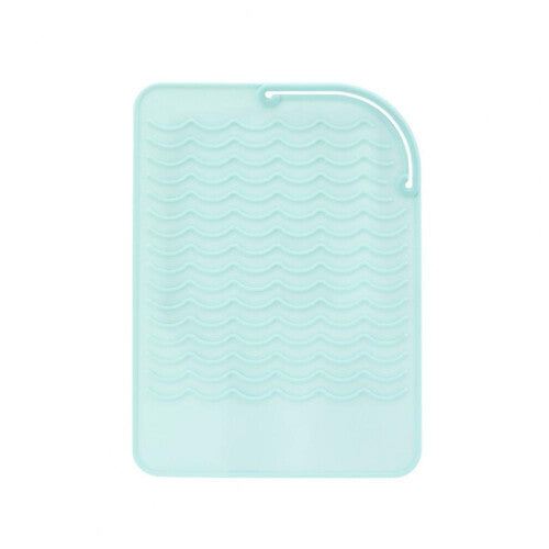 ( Green) Protective Rectangle Hair Flat Iron Silicone Heat Insulation Mat Home Supply