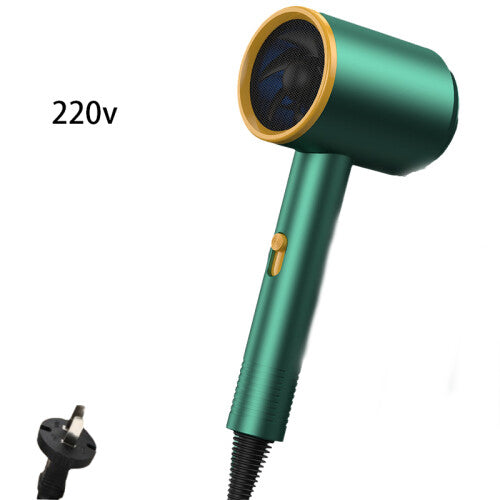 (Green) Tshaped Hair Dryer Highpower Fashionable Portable Household Fast Air 220v