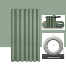 (green, W100xH180cm) Imitation Linen Shower Curtain With Big Rings Bathroom Waterproof Thick Fabric Bath Curtains Bathtub Large Modern Bathing Cover