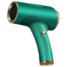 (Green) Wireless Rechargeable Hair Dryer Portable Hot And Cold Wind Hair Dryer For Outdoor Travel