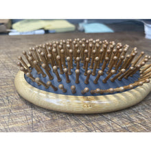 Grey Bamboo Oval Hair Brush by RustiK, Detangling, Anti Static, Eco Friendly, Sustainable, Handmade, Woodcrafted For Men and Women.