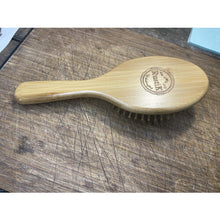 Grey Bamboo Oval Hair Brush by RustiK, Detangling, Anti Static, Eco Friendly, Sustainable, Handmade, Woodcrafted For Men and Women.