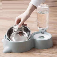 (GREY) Pet Food & Water Dispenser Dog Cat feeder bottle