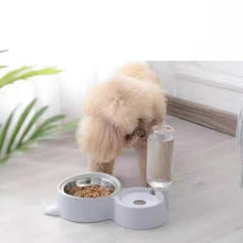 (GREY) Pet Food & Water Dispenser Dog Cat feeder bottle